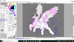 Size: 1600x900 | Tagged: safe, artist:silentwolf-oficial, imported from derpibooru, oc, oc only, pegasus, pony, lineart, open mouth, pegasus oc, smiling, solo, wings