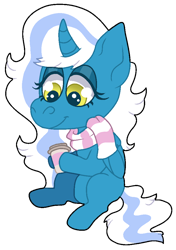 Size: 713x1014 | Tagged: safe, artist:ufo-arpg, imported from derpibooru, oc, oc only, oc:fleurbelle, alicorn, pony, alicorn oc, clothes, coffee, coffee cup, cup, female, horn, mare, scarf, simple background, smiling, solo, transparent background, wingding eyes, wings, yellow eyes