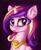 Size: 621x751 | Tagged: safe, artist:eilifsolberg, imported from derpibooru, princess cadance, pony, bust, dark background, mlem, portrait, silly, solo, tongue out