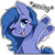 Size: 512x512 | Tagged: safe, artist:tokokami, imported from derpibooru, oc, oc only, oc:shadow blue, pony, cute, female, simple background, solo, sticker, transparent background, waving
