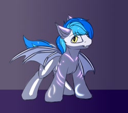 Size: 2048x1807 | Tagged: safe, artist:snowstormbat, imported from derpibooru, oc, oc:midnight snowstorm, bat pony, pony, bat pony oc, bat wings, bodypaint, clothes, costume, male, skeleton costume, smiling, solo, stallion, wings