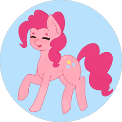 Size: 3406x3406 | Tagged: safe, artist:embermare, artist:emberstoneeqf, imported from derpibooru, pinkie pie, earth pony, pony, cute, diapinkes, happy, simple background, smiling, solo