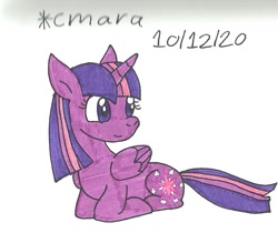 Size: 920x772 | Tagged: safe, artist:cmara, imported from derpibooru, twilight sparkle, alicorn, pony, female, mare, simple background, solo, traditional art, twilight sparkle (alicorn), white background