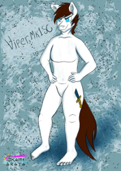 Size: 2480x3508 | Tagged: safe, artist:okamiarata, imported from derpibooru, oc, oc only, anthro, plantigrade anthro, pony, artwork, brony, brony art, commission, furry, furry art, my little pony, okamiarata, pony anthro, vipermk1sc