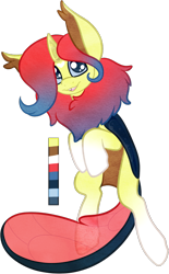 Size: 506x817 | Tagged: safe, artist:velnyx, imported from derpibooru, oc, oc only, oc:galette, changedling, changeling, female, simple background, solo, transparent background