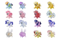 Size: 782x490 | Tagged: safe, imported from derpibooru, applejack, fluttershy, pinkie pie, princess celestia, rainbow dash, rarity, twilight sparkle, balloon pony, flying pig, inflatable pony, pig, my little pony: pony life, g4.5, mane six, merchandise, toy