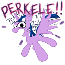 Size: 1500x1500 | Tagged: safe, artist:hiddelgreyk, imported from derpibooru, twilight sparkle, alicorn, pony, alternate cutie mark, alternate hair color, alternate hairstyle, finland, finnish, kiroileva siili, perkele, simple background, solo, transparent background, twilight sparkle (alicorn), twilight sperkele