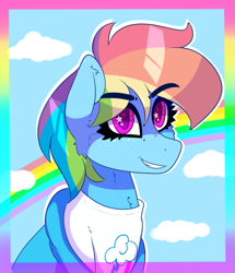 Size: 619x721 | Tagged: safe, artist:aaa-its-spook, imported from derpibooru, rainbow dash, pony, solo, starry eyes, wingding eyes