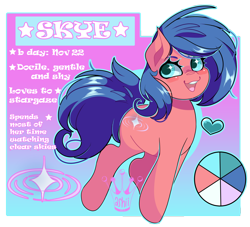 Size: 1280x1162 | Tagged: safe, artist:sugaryrainbow, imported from derpibooru, oc, oc only, oc:skye, earth pony, pony, female, mare, reference sheet, solo