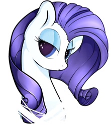 Size: 650x735 | Tagged: safe, artist:kebchach, imported from derpibooru, rarity, pony, artist error, bust, female, mare, missing horn, simple background, solo, white background