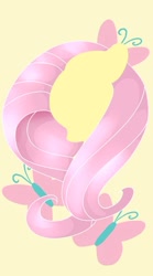 Size: 449x807 | Tagged: safe, artist:kebchach, artist:kethup-me, imported from derpibooru, part of a set, fluttershy, pegasus, pony, bust, cutie mark background, female, fluttershy's cutie mark, mare, minimalist, modern art, solo