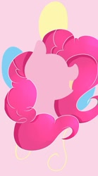 Size: 449x807 | Tagged: safe, artist:kebchach, artist:kethup-me, imported from derpibooru, part of a set, pinkie pie, earth pony, pony, bust, cutie mark background, female, mare, minimalist, modern art, pinkie pie's cutie mark, solo