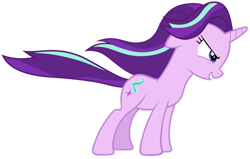 Size: 1280x814 | Tagged: safe, artist:famousmari5, imported from derpibooru, starlight glimmer, pony, unicorn, female, grin, smiling, solo, vector, windswept mane