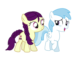 Size: 2048x1536 | Tagged: safe, artist:itsamediamondtiara, imported from derpibooru, boysenberry, cotton cloudy, earth pony, pegasus, pony, .ai available, .svg available, best friends, boysenbetes, chatting, cottonbetes, cute, cutie mark, female, filly, folded wings, simple background, svg, talking, transparent background, vector, wings