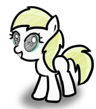 Size: 187x213 | Tagged: safe, artist:prosaurusrex, imported from derpibooru, lemon daze, earth pony, pony, female, filly, grin, puppy dog eyes, simple background, smiling, sweet lemonade, white background