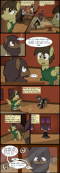 Size: 1280x3642 | Tagged: safe, artist:mr100dragon100, imported from derpibooru, comic:new beginnings and new friends, adam (frankenstein monster), comic, dark forest au's dr. jekyll and mr. hyde, dark forest au's matthew, griffin (character), night, playing, window