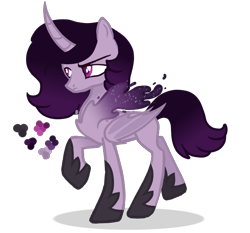 Size: 800x744 | Tagged: safe, artist:magicuniclaws, imported from derpibooru, oc, oc only, hybrid, pony, offspring, parent:fluttershy, parent:tantabus, simple background, solo, transparent background