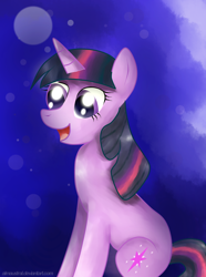 Size: 1320x1775 | Tagged: safe, artist:almaustral, imported from derpibooru, twilight sparkle, pony, unicorn, abstract background, female, mare, open mouth, solo, unicorn twilight