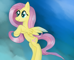 Size: 2872x2352 | Tagged: safe, artist:almaustral, imported from derpibooru, fluttershy, pegasus, pony, female, mare, rearing, solo