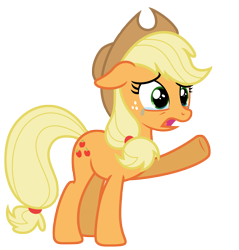 Size: 6303x6586 | Tagged: safe, artist:estories, imported from derpibooru, applejack, earth pony, pony, absurd resolution, applejack's hat, cowboy hat, crying, crying on the outside, female, hat, open mouth, raised hoof, sad, simple background, solo, transparent background, vector