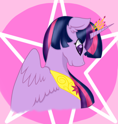 Size: 950x1000 | Tagged: safe, artist:lightningarrow, imported from derpibooru, twilight sparkle, oc, alicorn, pony, princess twilight sparkle (episode), bust, crown, female, jewelry, mare, regalia, solo, twilight sparkle (alicorn)