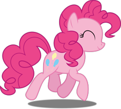 Size: 9599x8678 | Tagged: safe, artist:thatusualguy06, imported from derpibooru, pinkie pie, earth pony, pony, a friend in deed, .svg available, absurd resolution, cute, diapinkes, eyes closed, female, mare, simple background, solo, transparent background, trotting, vector