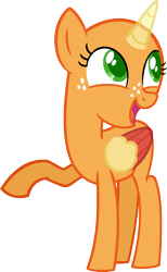 Size: 727x1184 | Tagged: safe, artist:pegasski, imported from derpibooru, oc, oc only, alicorn, pony, where the apple lies, alicorn oc, bald, base, eyelashes, freckles, horn, looking up, open mouth, raised hoof, simple background, smiling, solo, transparent background, two toned wings, underhoof, wings