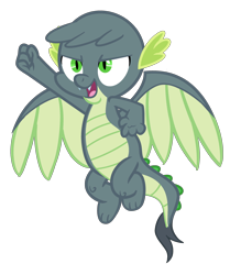 Size: 2800x3200 | Tagged: safe, artist:rubyg242, imported from derpibooru, oc, oc only, hybrid, interspecies offspring, offspring, parent:gabby, parent:spike, parents:spabby, simple background, solo, transparent background