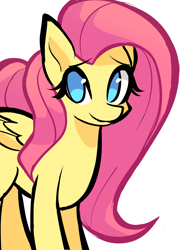 Size: 1675x2237 | Tagged: safe, artist:duskgizumi, imported from derpibooru, fluttershy, pegasus, pony, female, mare, no pupils, simple background, solo, white background