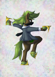 Size: 1169x1654 | Tagged: safe, artist:calena, imported from derpibooru, oc, oc only, changeling, clothes, commission, frog (hoof), hooves, mask, necktie, ninja, serious, simple background, solo, suit, underhoof, ych result