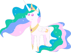 Size: 918x687 | Tagged: safe, artist:zacatron94, editor:slayerbvc, imported from derpibooru, princess celestia, alicorn, pony, cropped, crown, female, hoof shoes, jewelry, mare, peytral, pointy ponies, regalia, simple background, solo, transparent background