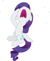 Size: 2216x2707 | Tagged: safe, artist:cantercoltz, imported from derpibooru, rarity, pony, forever filly, crying, marshmelodrama, rarity being rarity, simple background, solo, transparent background, uvula, vector, volumetric mouth