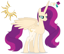 Size: 1800x1528 | Tagged: safe, artist:magicuniclaws, imported from derpibooru, oc, oc only, alicorn, pony, female, magical lesbian spawn, mare, offspring, parent:princess luna, parent:sunset shimmer, parents:lunashimmer, simple background, solo, transparent background