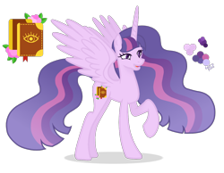 Size: 1300x1011 | Tagged: safe, artist:magicuniclaws, imported from derpibooru, oc, oc only, alicorn, pony, female, magical lesbian spawn, mare, offspring, parent:moondancer, parent:twilight sparkle, parents:twidancer, simple background, solo, transparent background