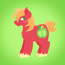 Size: 600x600 | Tagged: safe, artist:insanity-w0lf, artist:synchr0wolf, imported from derpibooru, big macintosh, earth pony, pony, canon, freckles, male, smiling, solo, stallion, unshorn fetlocks