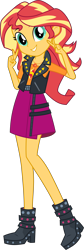 Size: 5000x14895 | Tagged: safe, artist:sugar-loop, artist:twilirity, imported from derpibooru, sunset shimmer, equestria girls, equestria girls series, .svg available, absurd resolution, clothes, female, geode of empathy, looking at you, magical geodes, pose, simple background, smiling, solo, transparent background, vector