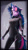 Size: 4000x7200 | Tagged: safe, artist:baekgup, artist:imafutureguitarhero, imported from derpibooru, twilight sparkle, anthro, unicorn, it's about time, 2d to 3d, 3d, absurd resolution, border, catsuit, chromatic aberration, clothes, colored eyebrows, colored eyelashes, detailed eyes, electricity, eyepatch, female, film grain, fist, floppy ears, future twilight, glow, glowing, glowing horn, headband, horn, lightning, looking at you, magic, mare, messy hair, messy mane, multicolored hair, multicolored mane, multicolored tail, recursive fanart, revamped anthros, revamped ponies, scar, signature, skinsuit, solid sparkle, solo, source filmmaker, tight clothing, torn clothes, vertical