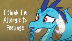 Size: 1920x1080 | Tagged: safe, edit, edited screencap, imported from derpibooru, screencap, princess ember, dragon, triple threat, quote, solo