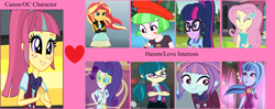 Size: 4300x1700 | Tagged: safe, edit, edited screencap, imported from derpibooru, screencap, fluttershy, juniper montage, rarity, sci-twi, sonata dusk, sour sweet, sunny flare, sunset shimmer, twilight sparkle, watermelody, acadeca, dance magic, equestria girls, equestria girls series, find the magic, friendship games, legend of everfree, movie magic, spring breakdown, spoiler:eqg series (season 2), spoiler:eqg specials, beret, crossed arms, female, geode of fauna, geode of shielding, hairpin, hat, junipersweet, lesbian, magical geodes, meme, shipping, sourflare, sourity, sourlight, sourmelody, sournata, sourshimmer, sourshy, wrong aspect ratio