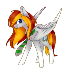 Size: 965x1004 | Tagged: safe, artist:daringpineapple, imported from derpibooru, oc, oc only, pegasus, pony, clothes, female, scar, scarf, simple background, solo, transparent background