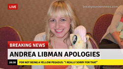 Size: 1280x720 | Tagged: safe, imported from derpibooru, fluttershy, human, andrea libman, break your own news, breaking news, grammar error, irl, irl human, meme, photo