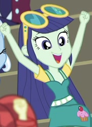 Size: 388x536 | Tagged: safe, imported from derpibooru, screencap, blueberry cake, equestria girls, equestria girls series, sock it to me, spoiler:eqg series (season 2), background human, cheering, cropped, sock it to me: trixie