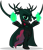 Size: 1280x1495 | Tagged: safe, artist:mlp-trailgrazer, imported from derpibooru, oc, oc:crimson glow, pony, bipedal, clothes, cosplay, costume, hela, hela odinsdottir, magic, simple background, solo, transparent background