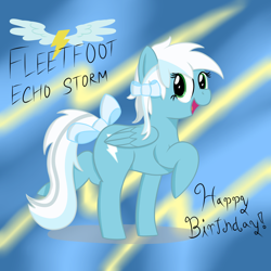 Size: 1280x1280 | Tagged: safe, artist:phoenixswift, imported from derpibooru, fleetfoot, pegasus, pony, ask-fleetfoot, bow, solo, tail bow