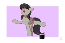 Size: 3000x2000 | Tagged: safe, artist:potato22, imported from derpibooru, octavia melody, earth pony, pony, cute, dancing, extended trot pose, eyes closed, female, high res, mare, music, music notes, open mouth, raised hoof, raised leg, smiling, solo, tavibetes