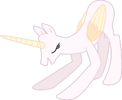 Size: 3121x2569 | Tagged: safe, anonymous artist, derpibooru exclusive, imported from derpibooru, oc, oc only, alicorn, pony, magical mystery cure, .svg available, alicorn oc, bald, base, bowing, eyelashes, eyes closed, female, horn, mare, open mouth, simple background, solo, svg, transparent background, vector, wings