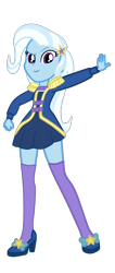 Size: 921x2176 | Tagged: safe, artist:gmaplay, imported from derpibooru, trixie, equestria girls, equestria girls series, street magic with trixie, spoiler:eqg series (season 2), accessory swap, clothes, epaulettes, hat, magician outfit, simple background, socks, solo, the great and powerful, thigh highs, top hat, transparent background