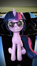 Size: 2304x4096 | Tagged: safe, artist:aryatheeditor, derpibooru exclusive, imported from derpibooru, sci-twi, twilight sparkle, pony, unicorn, equestria girls, 3d, adorkable, beautiful, big grin, bookhorse, car, cute, cutie mark, daaaaaaaaaaaw, dork, element of magic, equestria girls ponified, female, geode of telekinesis, glasses, grin, happy, koenigsegg, looking at you, magical geodes, nerd, photo, ponified, sfm pony, smiley face, smiling, smiling at you, source filmmaker, twiabetes, unicorn sci-twi