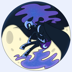 Size: 2200x2200 | Tagged: safe, artist:underwoodart, imported from derpibooru, nightmare moon, alicorn, angry, ethereal mane, galaxy mane, halloween, holiday, mare in the moon, moon, nightmare night, simple background, spread wings, transparent background, wings