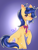 Size: 768x1024 | Tagged: safe, artist:purelightsparkle, imported from derpibooru, oc, oc only, oc:velveagic sentry, earth pony, pony, blushing, earth pony oc, female, offspring, one eye closed, parent:flash sentry, parent:twilight sparkle, parents:flashlight, solo, solo female, wink